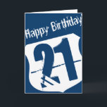 21st Birthday card<br><div class="desc">Cool Birthday card for boys like son or grandson. Customize age number.</div>