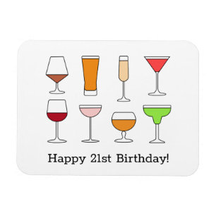 21st Birthday Card Magnet