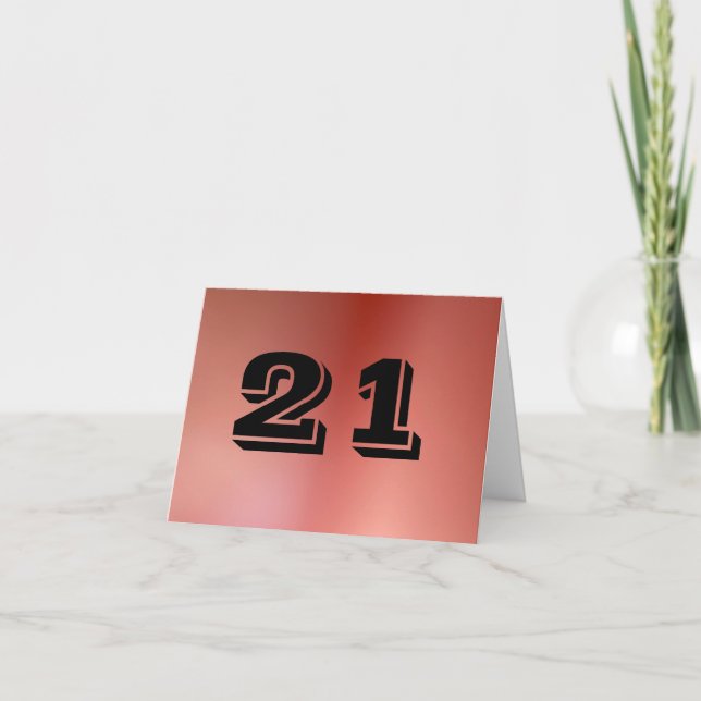 21st Birthday Card (non-alcoholic) (Front)