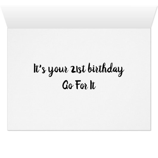 ***21st BIRTHDAY*** CATCH A WAVE AND GO FOR IT! (Inside Horizontal (Bottom))