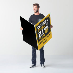 21st Birthday Cheers & Beers to 21 Years Card