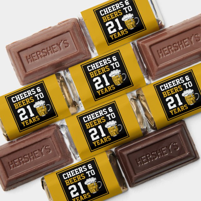 21st Birthday Cheers & Beers to 21 Years Hershey's Miniatures (Assorted)