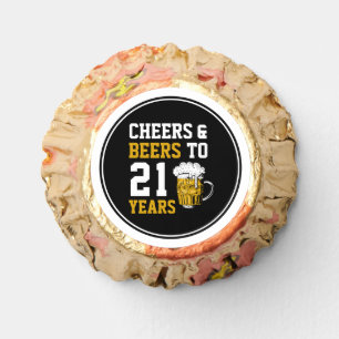 21st Birthday Cheers & Beers to 21 Years Reese's Peanut Butter Cups