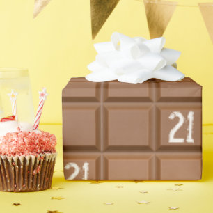 21st Birthday Chocolate Candy Bar  Wrapping Paper