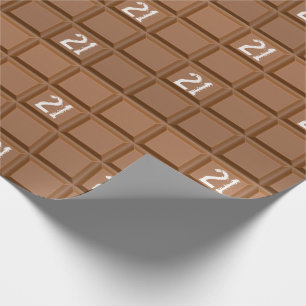 21st Birthday Chocolate Candy Bar  Wrapping Paper