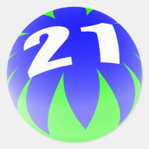 21st Birthday Classic Round Sticker