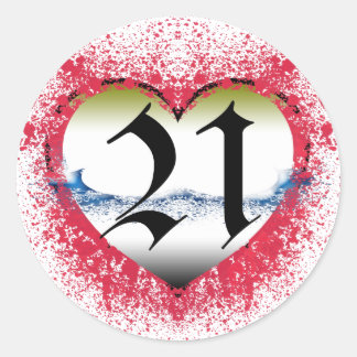 21st Birthday Classic Round Sticker