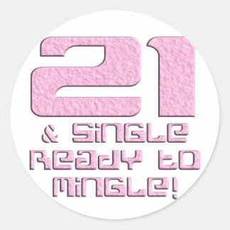 21st Birthday Classic Round Sticker