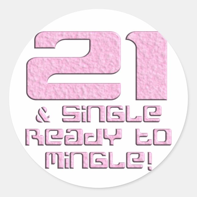21st Birthday Classic Round Sticker (Front)