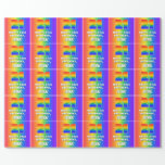 [ Thumbnail: 21st Birthday: Colorful, Fun Rainbow Pattern # 21 Wrapping Paper ]