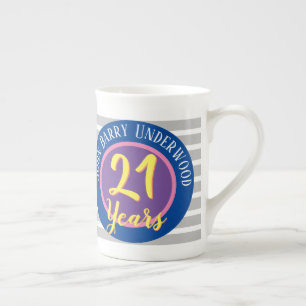 21st Birthday Commemorative Bone China Mug
