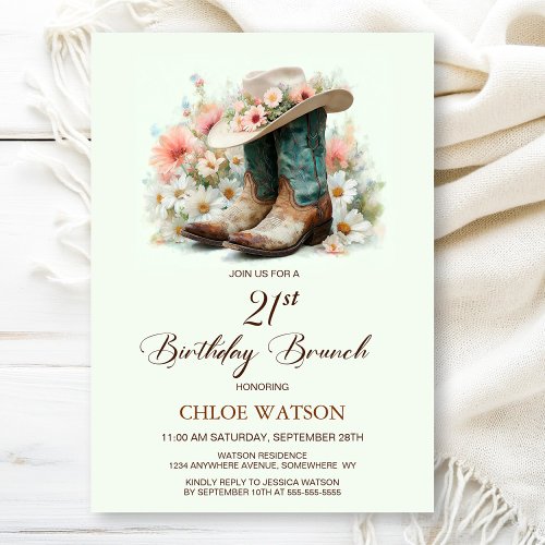 21st Birthday Cowgirl Boots Birthday Brunch