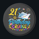 21st Birthday Cruise B-Day Party Circle Magnet<br><div class="desc">21st Birthday Cruise B-Day Party Funny design Gift Circle Magnet Classic Collection.</div>