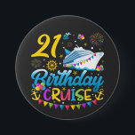 21st Birthday Cruise B-Day Party Round Button<br><div class="desc">21st Birthday Cruise B-Day Party Funny design Gift Round Button Classic Collection.</div>