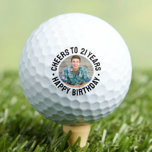 21st Birthday Custom Photo Golf Balls