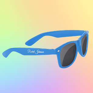 21st Birthday Custom Text School Colors Plastic Sunglasses