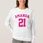 21st Birthday Cute University Letters College T-shirt at Zazzle