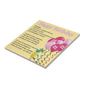 21st Birthday - Daughter Poem Tile | Zazzle