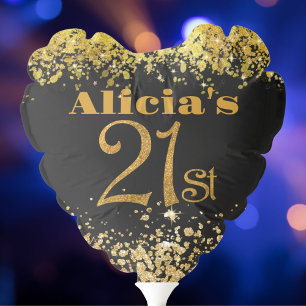 21st birthday Decorations Party Modern Twenty One Balloon