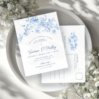 21st Birthday Dinner Party Blue Floral