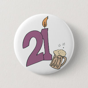 21st Birthday Drinks Button