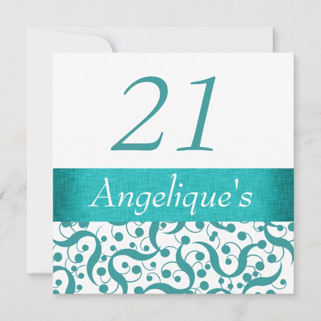 21st birthday elegant any age celebration invitation (Front)
