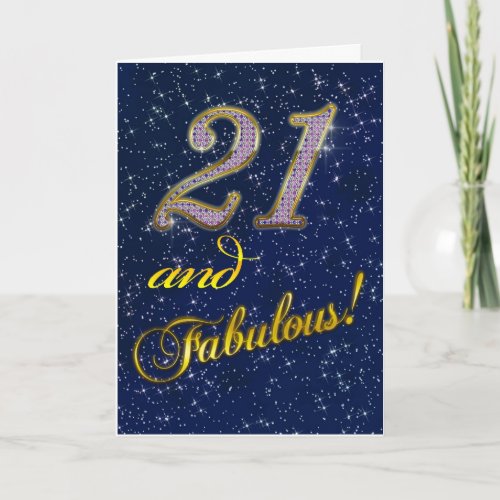 21st birthday for someone Fabulous Card