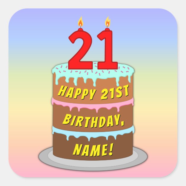 Birthday Cake Candles Form Number 21 Stock Illustration 483090562 |  Shutterstock