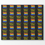 [ Thumbnail: 21st Birthday: Fun, Colorful Rainbow Inspired # 21 Wrapping Paper ]
