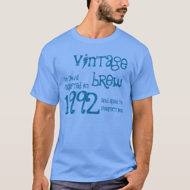 21st Birthday Gift 1992 Vintage Brew For Him V01 T-Shirt (Front)