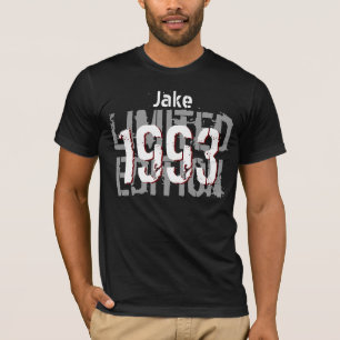 21st Birthday Gift 1993 Limited Edition Black Gray T-Shirt