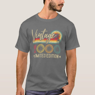 21St Birthday Gift 2000 21 Years Old Retro Limited T-Shirt
