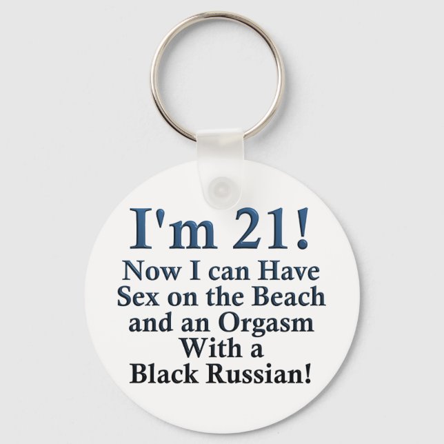 21st Birthday Gifts Keychain (Front)