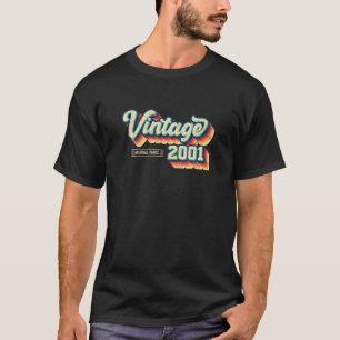 21St Birthday Gifts Retro Vintage 2001 Original Pa T-Shirt