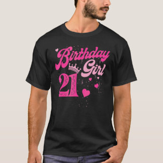 21st Birthday Girl Crown 21 Years Old Bday 1 T-Shirt