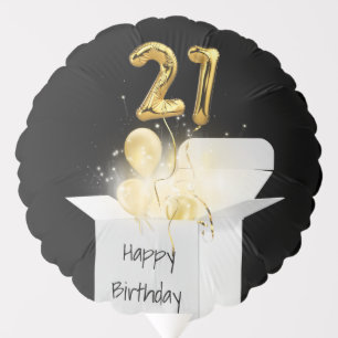 21st Birthday Gold Balloons
