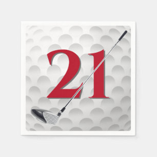 21st Birthday Golf Club Napkins