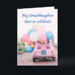 *21st BIRTHDAY* GRANDDAUGHTER TIME TO CELEBRATE   Card<br><div class="desc">A FIAT FILLED WITH BALLOONS AND "YOUR WISHES" MAKE THIS CARD SO VERY SPECIAL FOR YOUR "NIECE'S" **21st BIRTHDAY** AND BEING FROM "YOU" MAKES IT EVEN MORE SO!!! THANKS FOR STOPPING BY ONE OF MY EIGHT STORES! CHANGE THE AGE IN SECONDS IF YOU NEED TO :) THANKS</div>