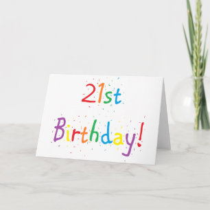"21st Birthday" Greeting Card