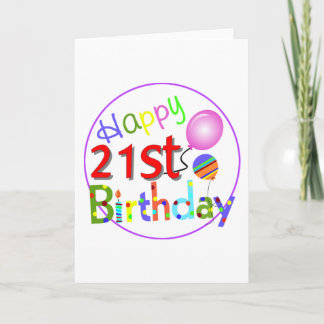 21st birthday greetings card