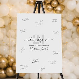 21st Birthday Guest Signature Foam Board