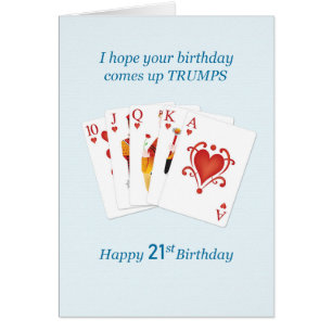 21st Birthday, Hearts Full House Cards