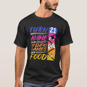 21st Birthday I Manga I Gamer I 90s Kawaii Pizza A T-Shirt