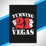 21st Birthday in Vegas - Turning 21 - Las Vegas Card<br><div class="desc">If you're planning a 21st birthday party in Vegas then this Turning 21 in Vegas design is perfect to party in Vegas and as a souvenir to remember what blast you had with your Vegas birthday squad! Great for day club pool parties, hitting the Vegas strip to try your luck...</div>