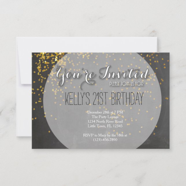 21st Birthday Invitation (Front)