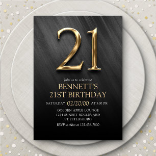 21st Birthday Invitation