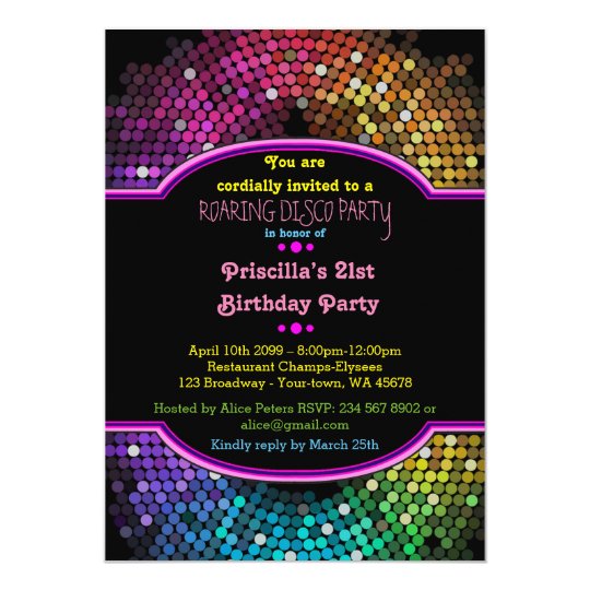 pirate party invitations amp announcements zazzle disco birthday party invitations