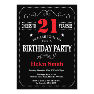 21st birthday invitations for him