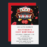 21st birthday invitations Casino theme Poker Red<br><div class="desc">21st birthday invitations Casino theme Poker Red</div>