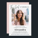 21st birthday invitations Photo Elegant Woman<br><div class="desc">21st birthday invitations Photo Elegant Woman</div>